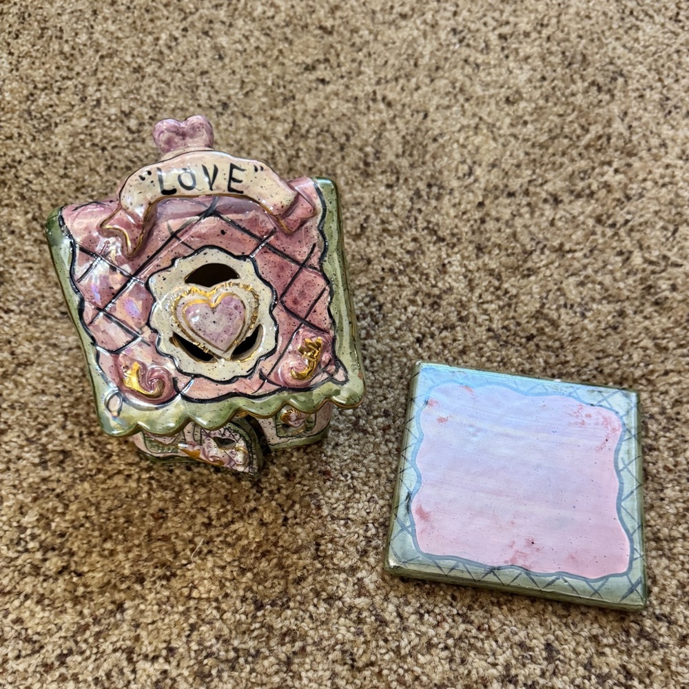 Blue Sky “Love” House Tealight / Candle Holder